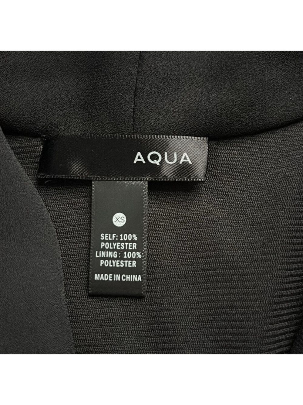 Aqua Bloomingdale's Faux Wrap Mini Dress Black Size XS - Picture 6 of 13